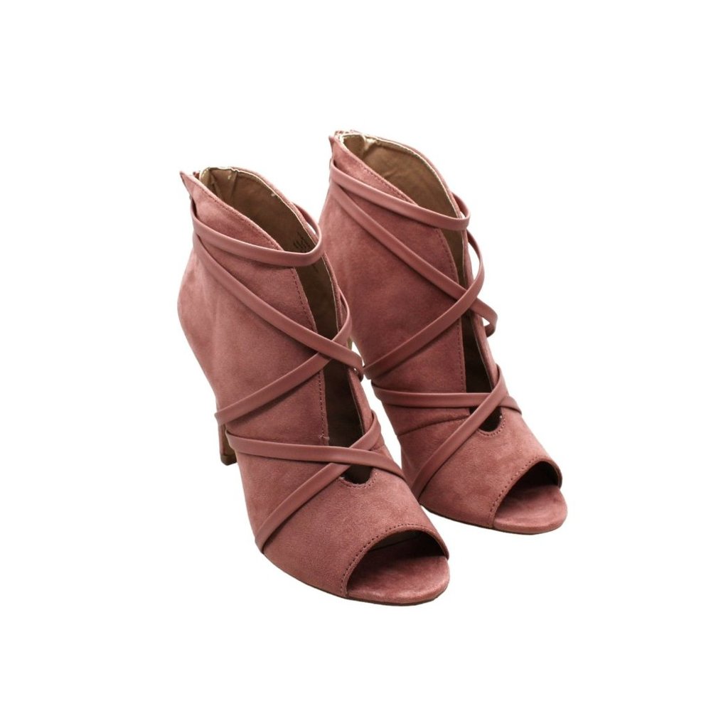 Journee Collection Pink Ankle Booties